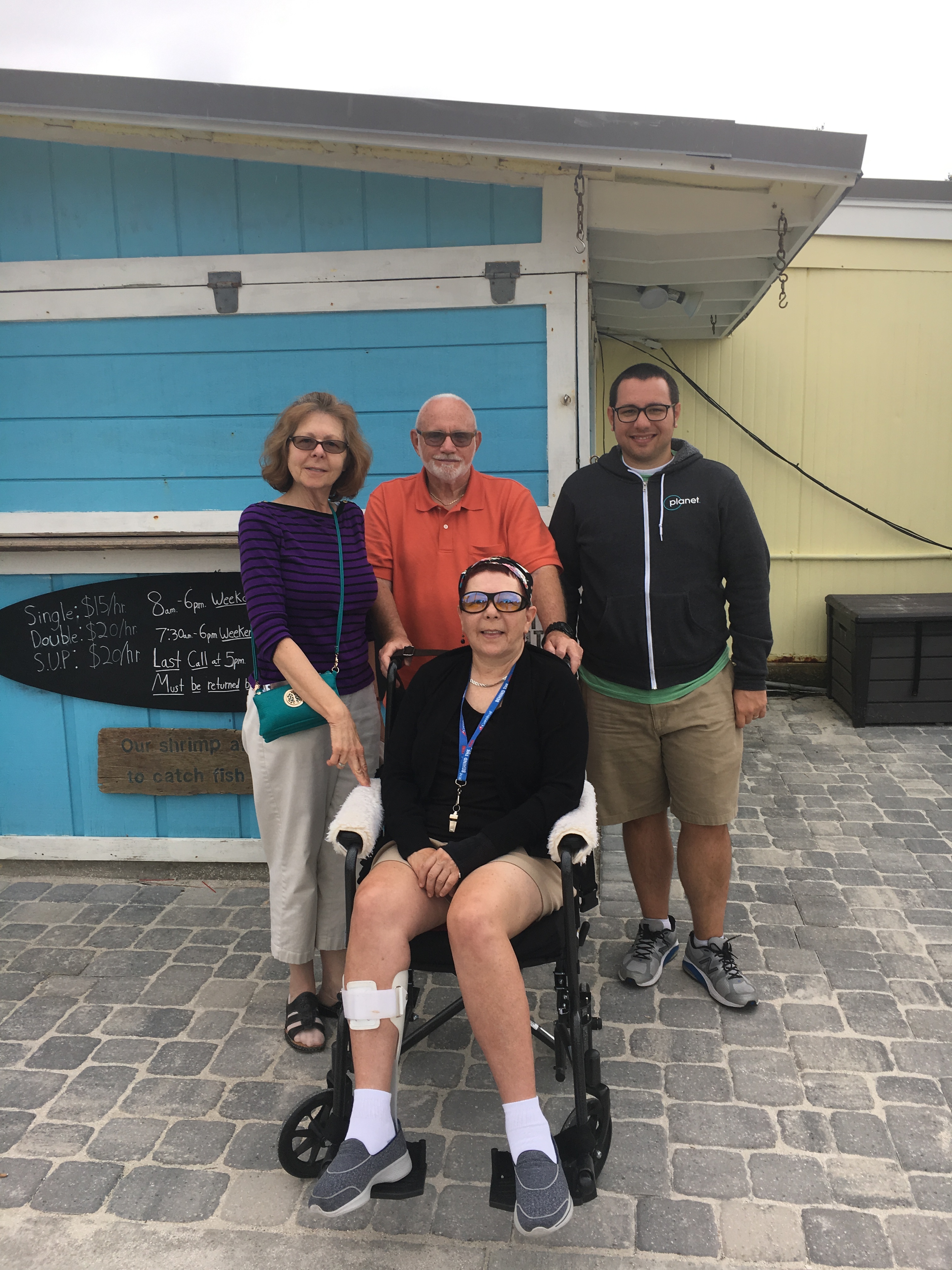 Family in May 2018. Mom is in a wheel chair at this point.