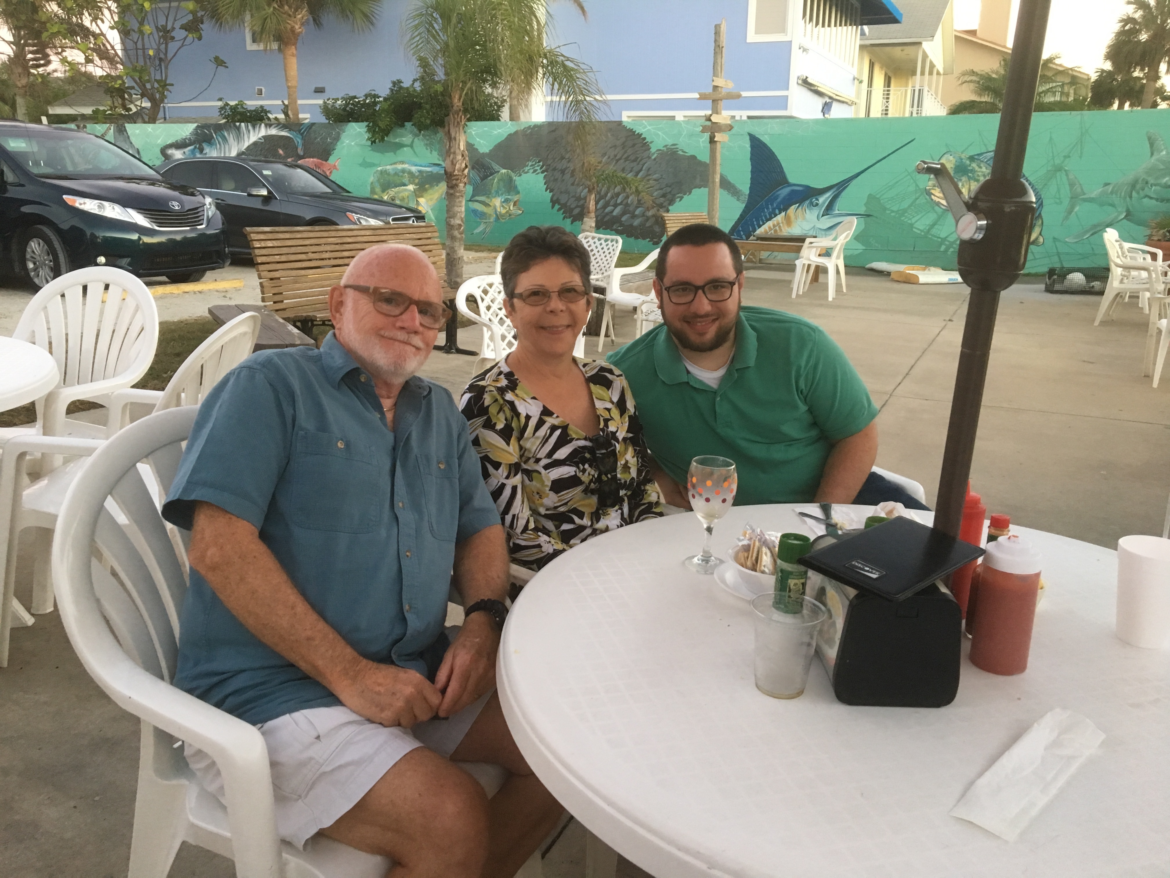 Mom, Dad, and me, immediately after diagnosis (2017).