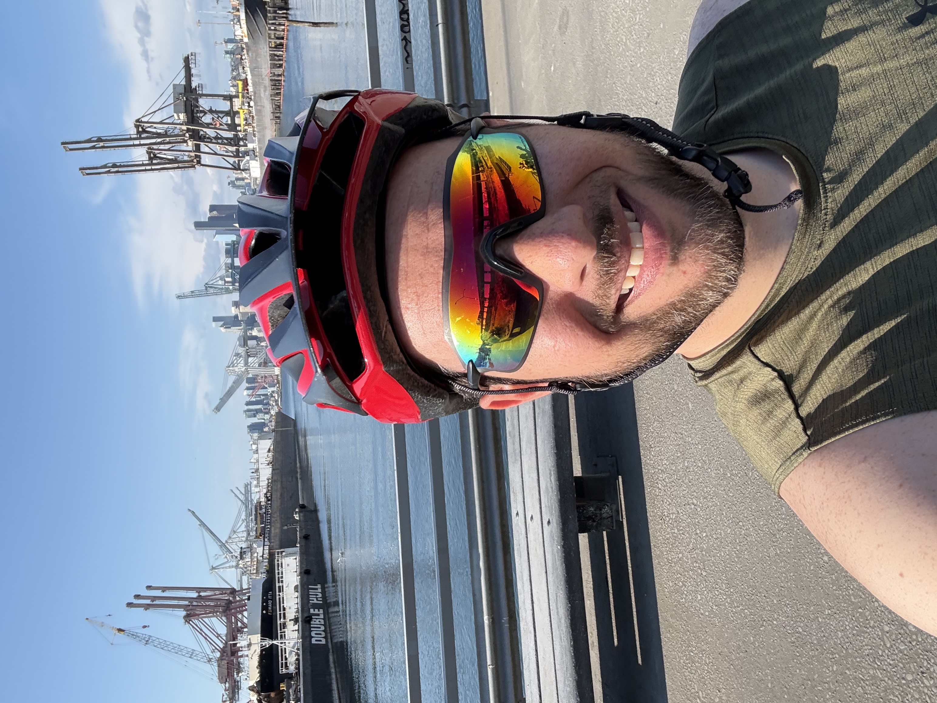 Me at my 1/2 way point riding my bike on the newly opened Seattle Waterfront trail.