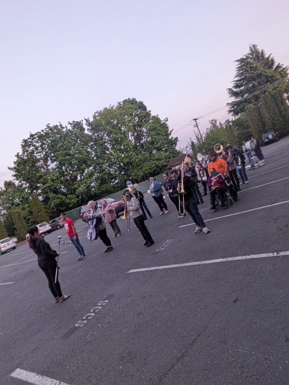 Marching Band rehearsal (I'm not sure who took this photo)